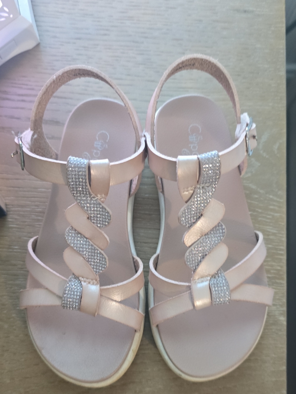 Toddler Girl Rhinestone T-Strap Sandals